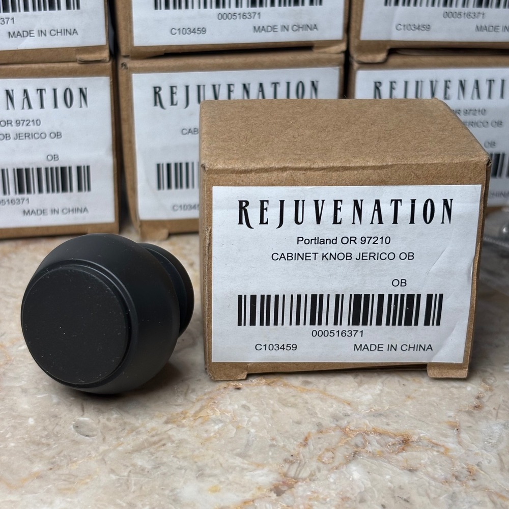 Rejuvenation Jerico Cabinet Knob 13 Pack Oil‎ Rubbed Bronze Black C103459 OB